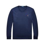 Polo Ralph Lauren Custom Slim Soft Cotton Tee T-Shirt Blue, Herr