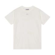 Ganni Vit Rhinestone T-shirt White, Dam