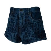 PINKO Denim Shorts Stiligt Bekvämt Sommarplagg Blue, Dam