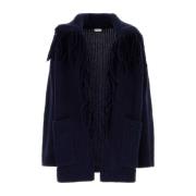 Dries Van Noten Blå Ull Cardigan Blue, Herr