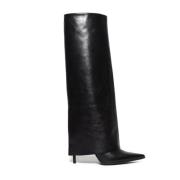 Guglielmo Rotta Svart läder stretch boot Kobe Black, Dam