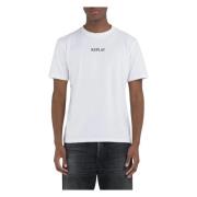 Replay Herr Logo T-shirt White, Herr