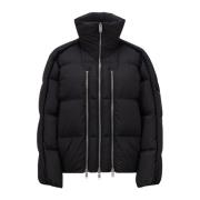 Moncler Quiltad dunjacka med tre dragkedjor Black, Herr