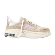 Premiata Beige Suede Sneakers Draked 367 Beige, Dam