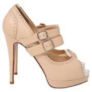 Christian Louboutin Pre-owned Pre-owned Laeder klackskor Beige, Dam