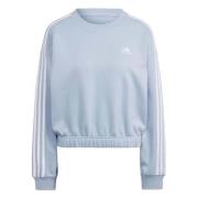 Adidas Essentials 3-Stripes Crop Hoodie Blue, Dam