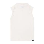 Courrèges Beige Tanktop med Logo Applique Beige, Herr