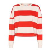 Saint Tropez Flame Scarlet Sweatshirt med broderad detalj Multicolor, ...