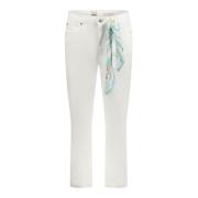 Guess Vit Denim Skinny Jeans med Avtagbar Halsduk White, Dam