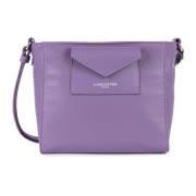 Lancaster Zippée Maya Axelväska i Mörk Mauve Purple, Dam