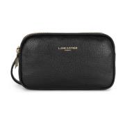 Lancaster Dubbel dragkedja Pouch Dune Svart Black, Dam