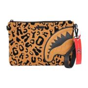 Sprayground Cheetah Chenille Beige Clutch Väska Beige, Dam