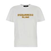 Dsquared2 Klassisk Vit Bomull T-shirt White, Dam