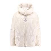 Moncler Vadderad Quiltad Jacka med Dragkedja White, Dam