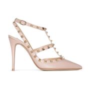 Valentino Garavani Rosa Rockstud Bur Sandaler Pink, Dam