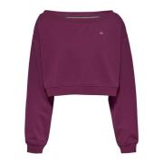 Tommy Jeans Båtringad Sweatshirt Red, Dam