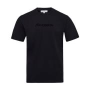 JW Anderson Svart Broderad T-shirt Black, Herr