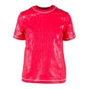 Diesel Bomull Elastan T-shirt Pink, Dam