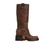 Vic Matié Läder Saddle Boot Brown, Dam