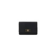 Elisabetta Franchi Svart Faux Läder Crossbody Väska Black, Dam