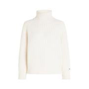 Tommy Hilfiger Chunky Cardigan Stitch Beige, Dam