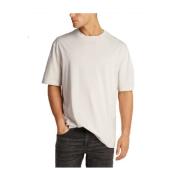 Calvin Klein Minimalistisk Puff Print T-shirt Beige, Herr