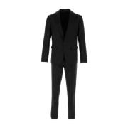 Dsquared2 Svart Ullblandning London Kostym Black, Herr