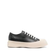 Marni Svarta Sneakers med Logotypapplikation Black, Herr