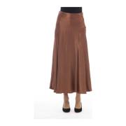 Alpha Studio Satin Kjol - Elegant och Sofistikerad Brown, Dam