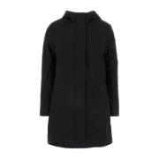 RefrigiWear Svart vadderad jacka med stretchpolyester Black, Dam