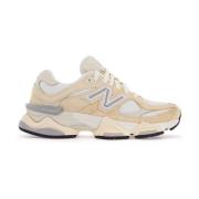 New Balance Sneakers i mesh och mocka med N-monogram Beige, Dam