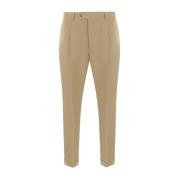 Caruso Beige Linnebyxor i Regular Fit Beige, Herr