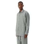 Soulland Broderad Grå Overshirt med Vertikal Brodyr Gray, Herr