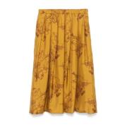 Fabiana Filippi Elegant A-Linje Kjol Yellow, Dam