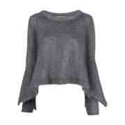 Alberta Ferretti Round-neck Knitwear Gray, Dam