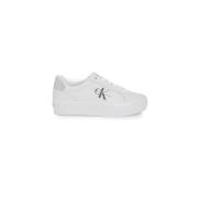 Calvin Klein Silverläder Sneakers för Kvinnor White, Dam