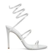 René Caovilla Grå Satin Sandal för Kvinnor Gray, Dam