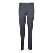 Incotex Slim Fit Grå Ullbyxor Gray, Herr