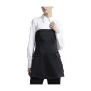 Peserico Cady enver satin lång topp Black, Dam