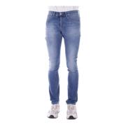 Dondup Denim Jeans med Logotyp Bakficka Blue, Herr