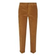 Fay Stretch sammet cognac byxor Brown, Dam