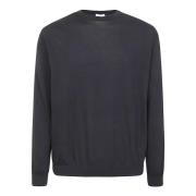 Malo Blå Bomull Crewneck Regular Fit Tröja Blue, Herr