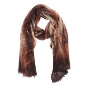 Faliero Sarti Brun Cashmere Ull Fransad Halsduk Brown, Dam