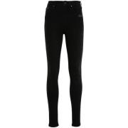 Karl Lagerfeld Smala Jeans MED Kristallogo Black, Dam