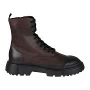 Hogan Läder Ankelboots med Memory Foam Brown, Herr