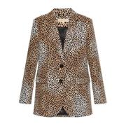 Michael Kors Blazer med djurtryck Multicolor, Dam