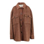 Jucca Ull och Mohair Overshirt Jacka Brown, Dam