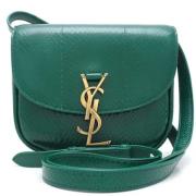 Yves Saint Laurent Vintage Pre-owned Laeder axelremsvskor Green, Dam