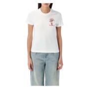 Casablanca Naturtryck Figursydd T-shirt White, Dam