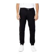 Armani Exchange Räfflad bomulls sportbyxkollektion Black, Herr